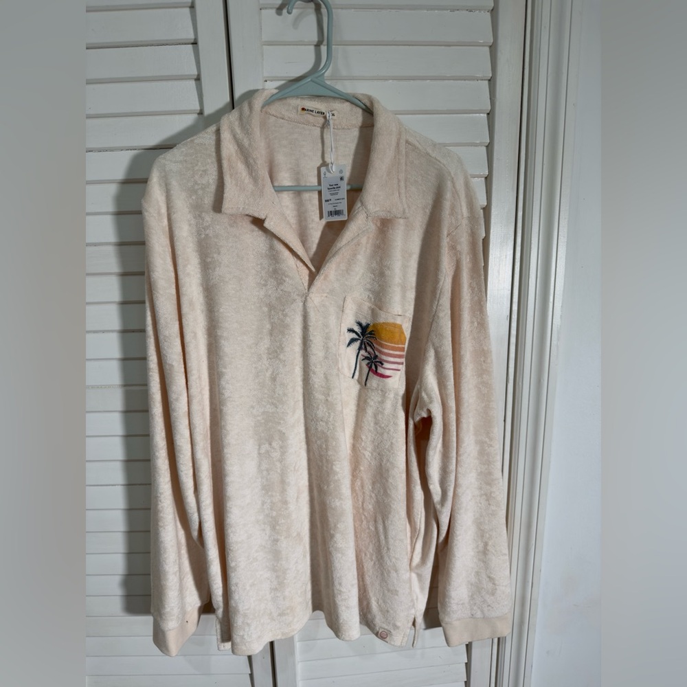 Marine Layer LS Terry Out Graphic Polo